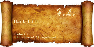 Hart Lili névjegykártya